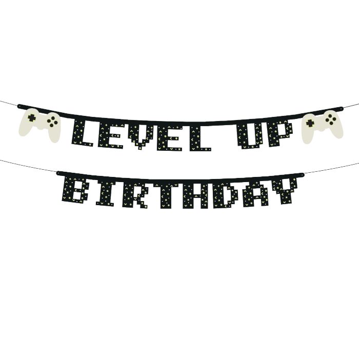 Geburtstags Gamer Banner Level Up 2,5 m
