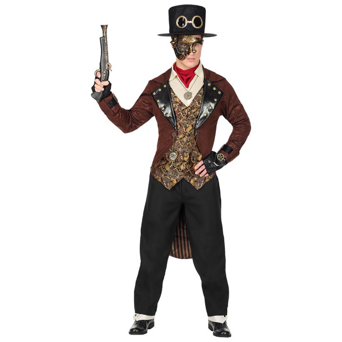 Steampunk-Kostüm mit Jacke und Zylinder