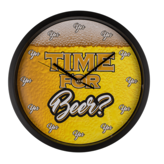 Wanduhr Zeit für Bier 29 cm