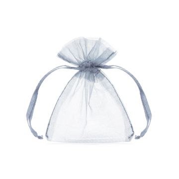 Organza-Beutel in Silber 10x - 10 cm