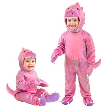 Rosa Dinosaurierkostüm für Kinder