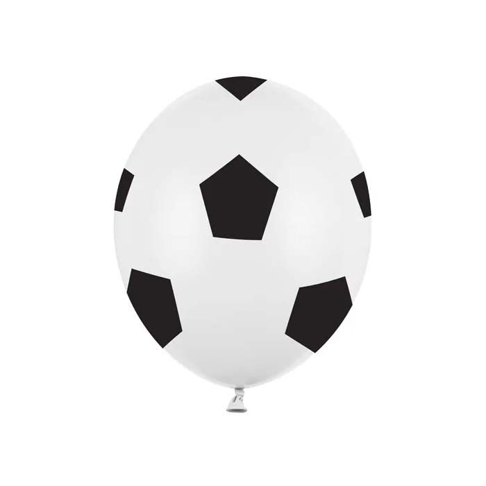 Fußball Latexballons 6x - 30 cm
