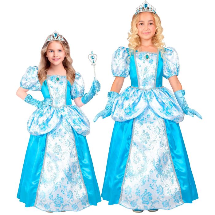 Prinzessinnenkleid in türkisblau für Mädchen