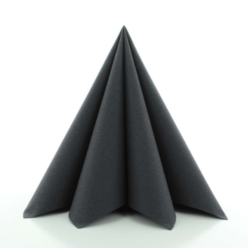 Luxusservietten schwarz 12x - 40x40 cm
