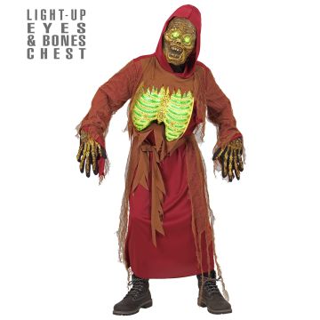 Leuchtendes Zombieskelett-Kostüm für Jungen
