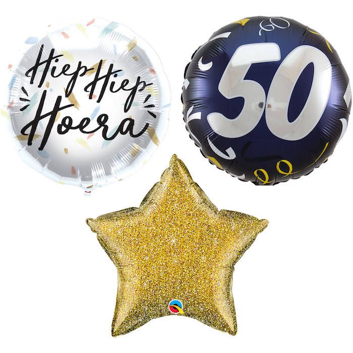 50 Jahre Geburtstagsballonbukett 3x – 45 cm