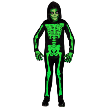 Grünes Skelettkostüm für Kinder