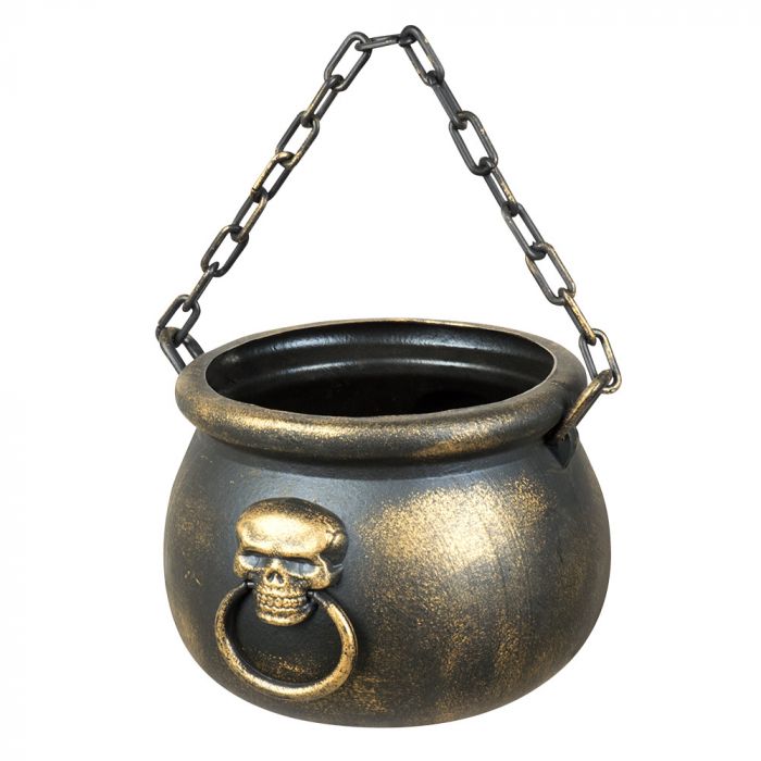 Hekse Skelett Topf Gold - 19x13 cm