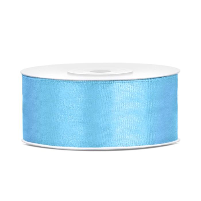 Hellblaues Satinband - 25 mm x 25 m