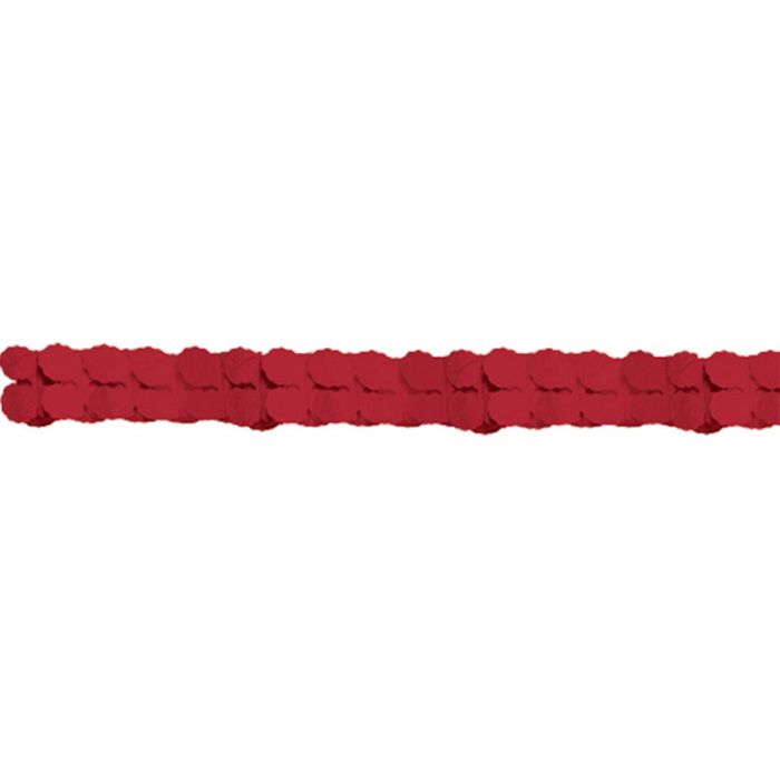 Rote Papiergirlande - 3,65 Meter