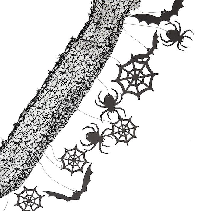 Halloween Wanddekoration Schwarz - 4 Meter 
