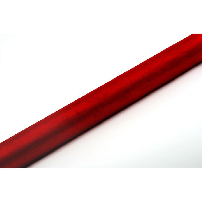 Organza Tischläufer Rot - 9 Meter
