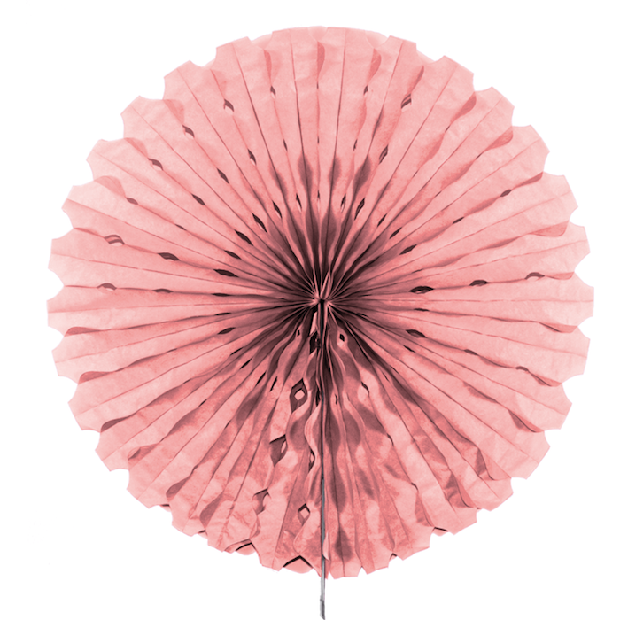 Rosa Wabenfächer - 45 cm
