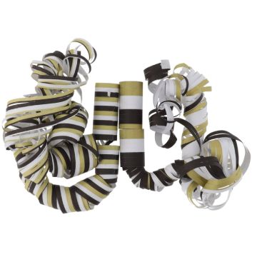 Streamer Schwarz und Gold 2x - 4m