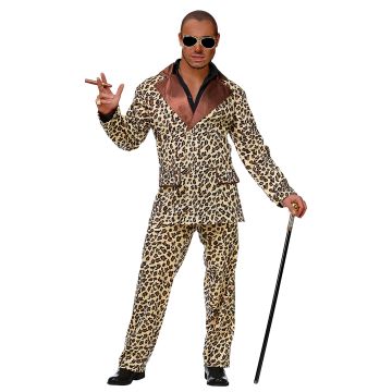 Leopardmusterndes Disco-Anzug für Herren