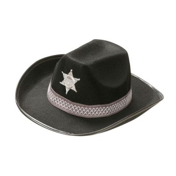 Schwarzer Sheriff-Cowboyhut