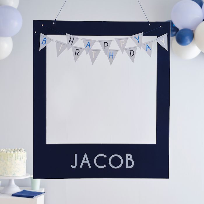 Dein Name - Photo Booth Rahmen mit Girlande