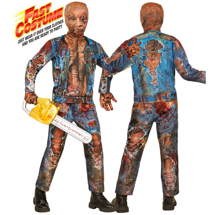 Zombie-Kostüm für Kinder mit blutigen Rissen