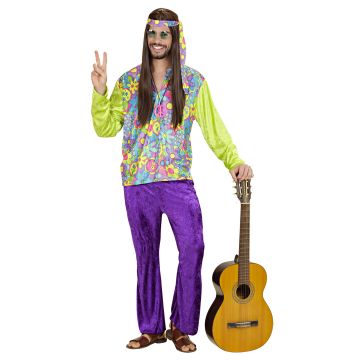 Hippie-Set für Herren aus Velours mit Stirnband