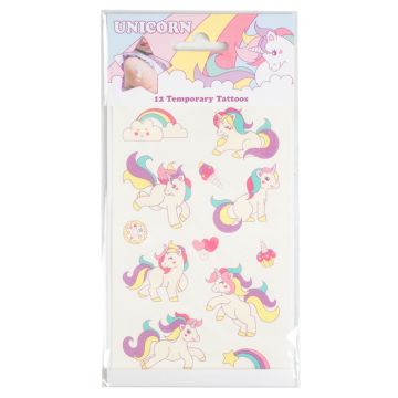 Temporäre und falsche Einhorn Tattoos 12x 