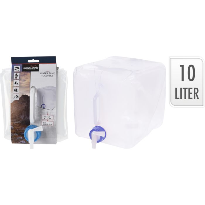 Zusammenfaltbarer Wassertank mit Hahn, 10 Liter