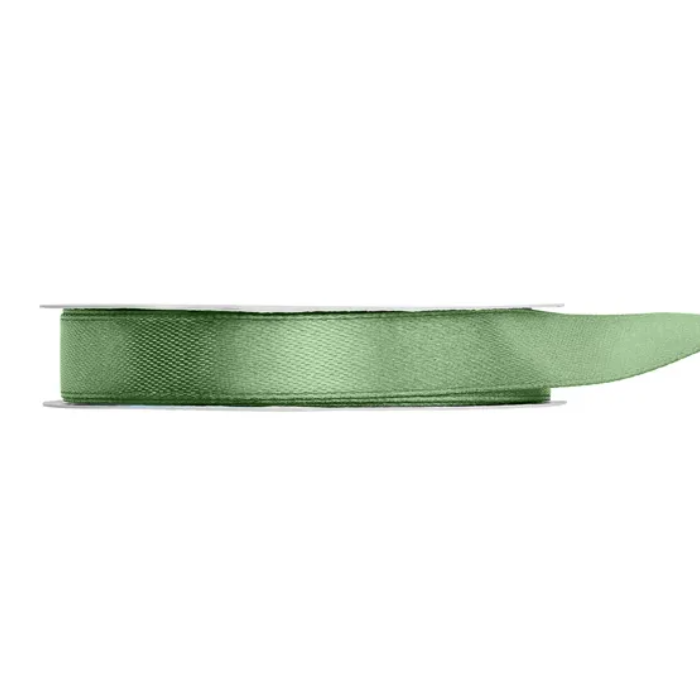 Salbeigrünes Satinband - 12 mm x 25 m