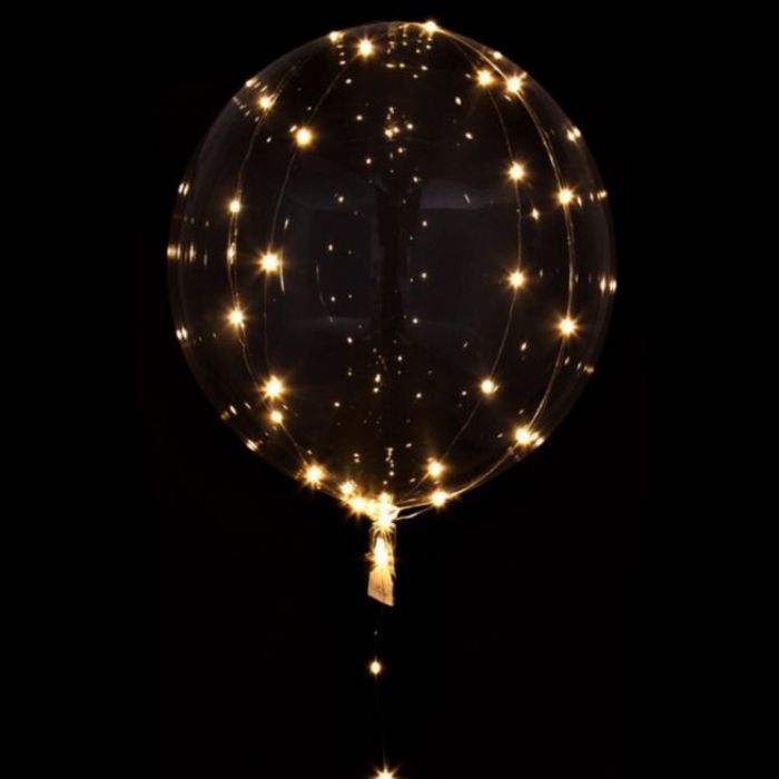 LED Ballon 2x weiß Lichterkette 75 cm 5 m