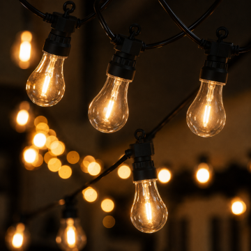 Lichterkette 14,5 Meter inkl. 20 Glühbirnen