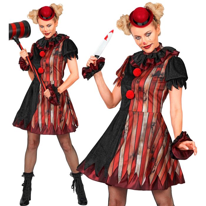 Gruselig Clowns-Kleid für Damen