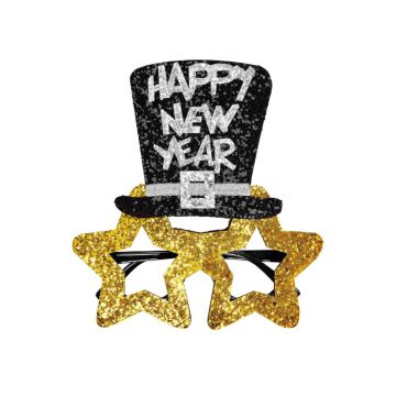Silvester Goldsternbrillen Happy New Year