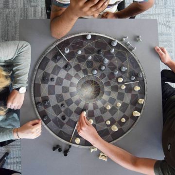 Schach 3 Personen 56x6x28,5 cm