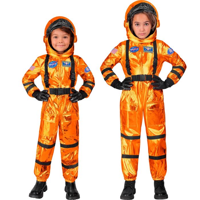 Orangenes Astronautenkostüm für Kinder