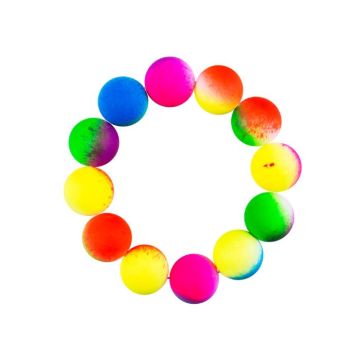 Regenbogenfarben 80er Armband mit Kugeln