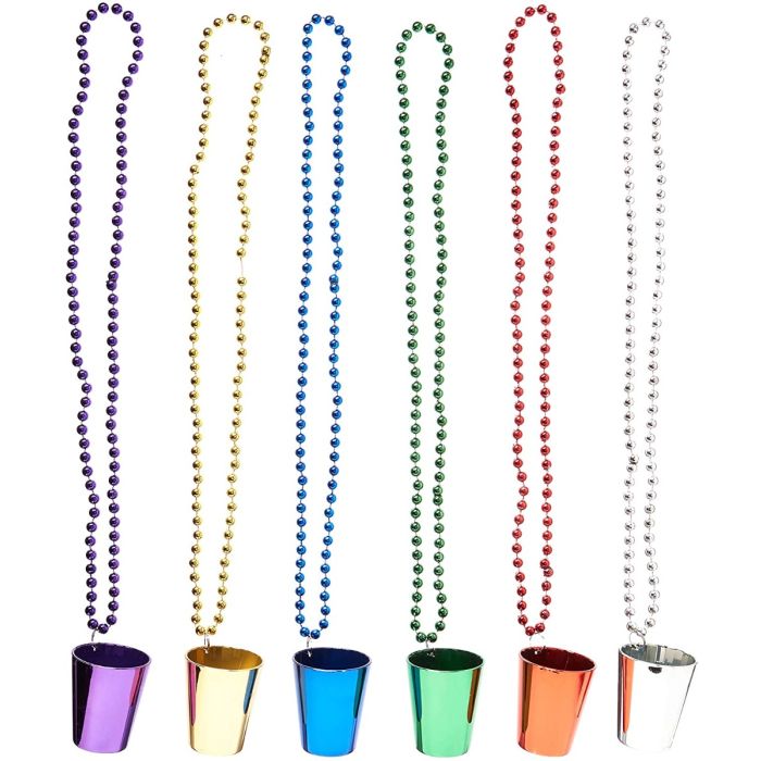 Halskette schnapsglas look 6x