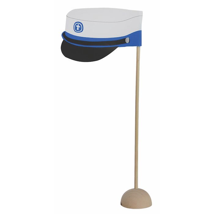 Blaue Studentenhut Tischflaggen 6x - 5,5 x 6 cm