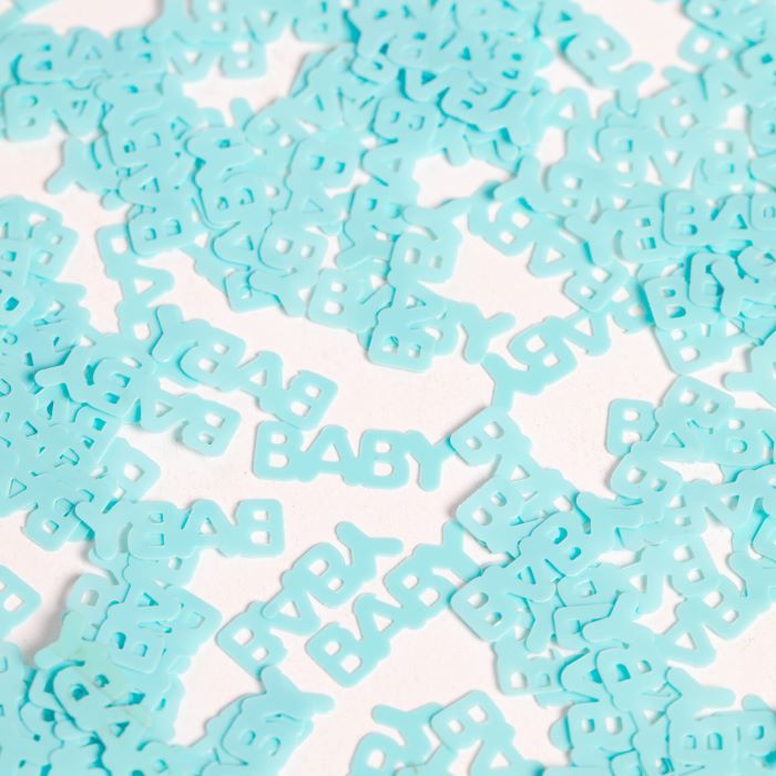 Hellblaues Baby Buchstaben Tischkonfetti - 14 g