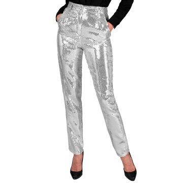 Paillettenhosen für Damen in Silber