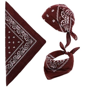 Braunes Bandana - 55 x 55 cm