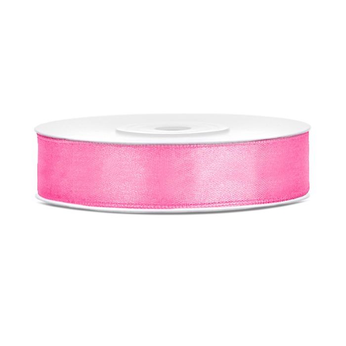 Pinke Satinbänder - 12 mm x 25 m