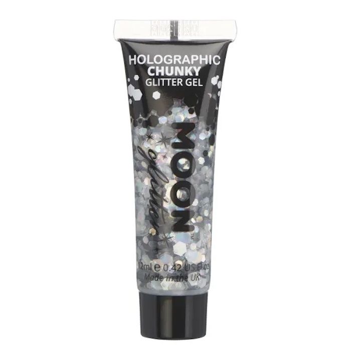 Holografisches Chunky Glitter Gel Silber 12 ml Moon Creations