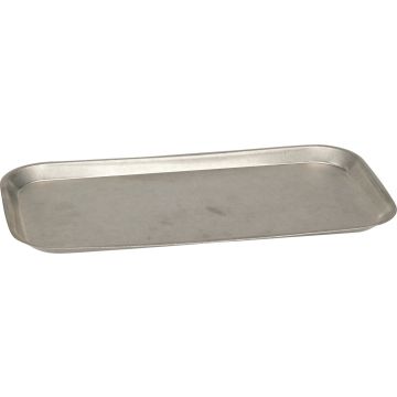 Stonewashed Serviertablett aus Edelstahl 33,7x17,5 cm