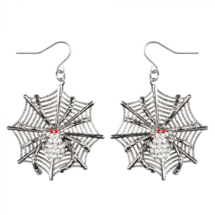 Ohrringe Spinnenwebe in Silber