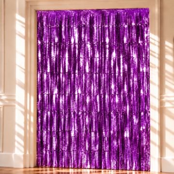 Lila Glitzervorhang - 100 x 240 cm