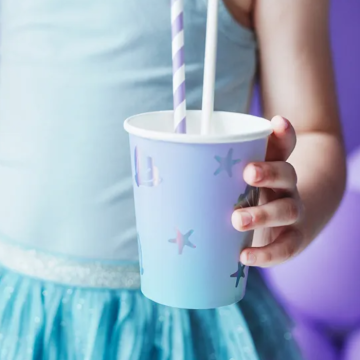 Pappbecher mit maritimem Motiv 6x - 220 ml