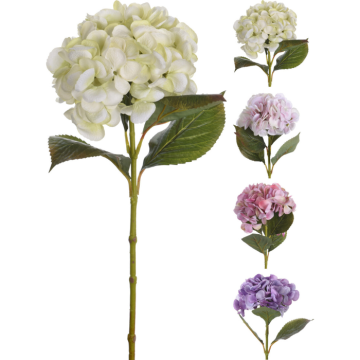 Künstliche Hortensie 65 cm - 4 verschiedene Farben
