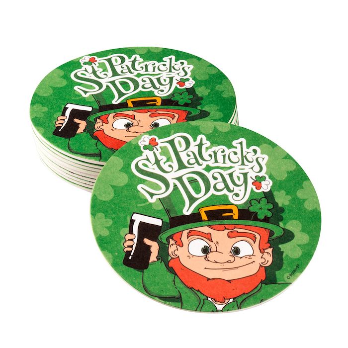 St. Patrick's Day Untersetzer 10x - 10 cm