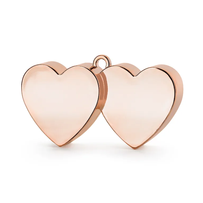 Herzförmiger rose gold Ballonbesch weight - 137g