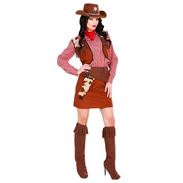 Cowgirl Kostüm mit Weste und Holster
