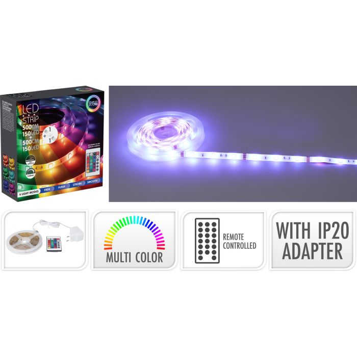 RGB LED-Streifen 10 Meter mit Fernbedienung