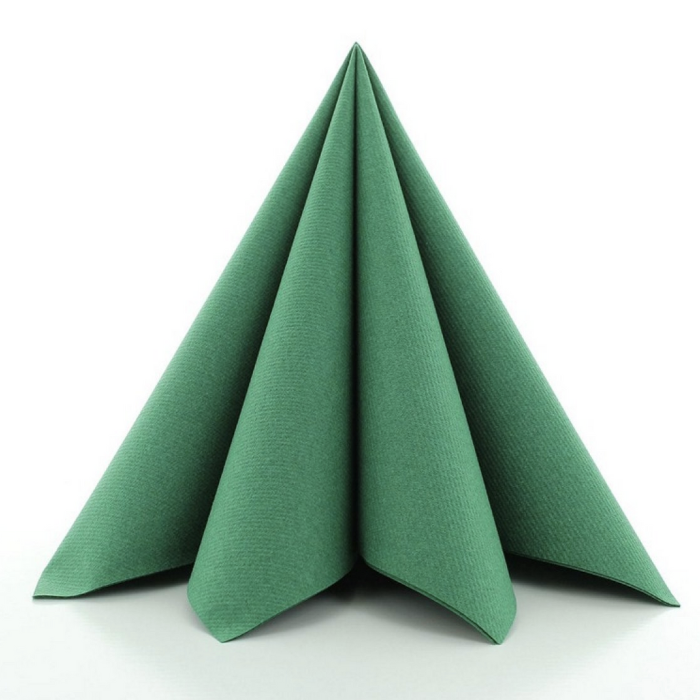 Luxus Servietten dunkelgrün 12x - 40x40 cm